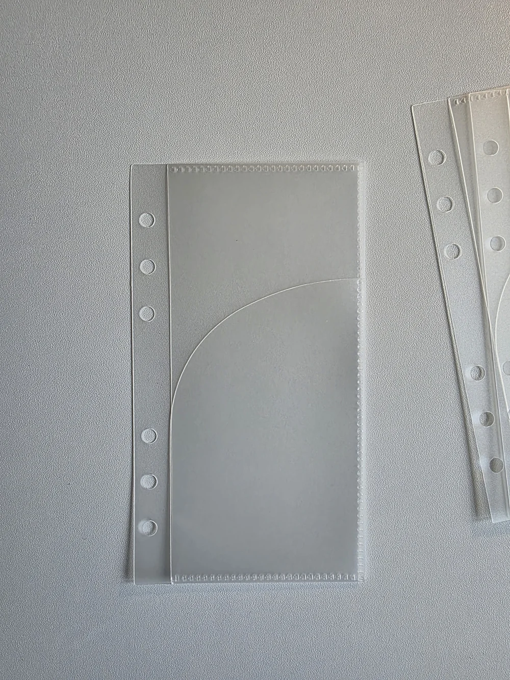 A6 Clear Plastic 6-Hole Currency Sleeves - Transparent Set Of 5